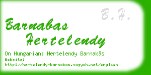 barnabas hertelendy business card